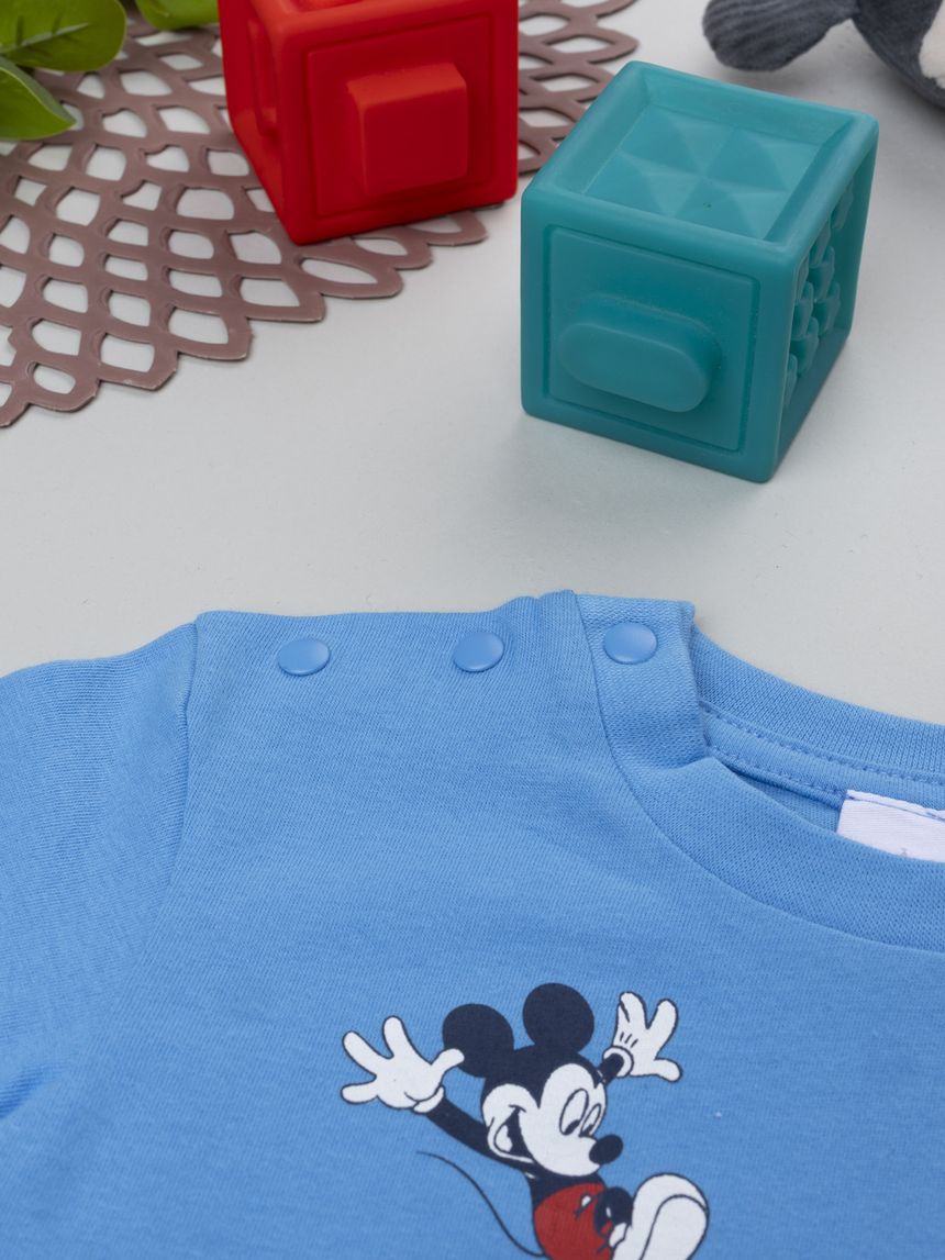 βρεφική πιτζάμα γαλάζια mickey για αγόρι - Prénatal