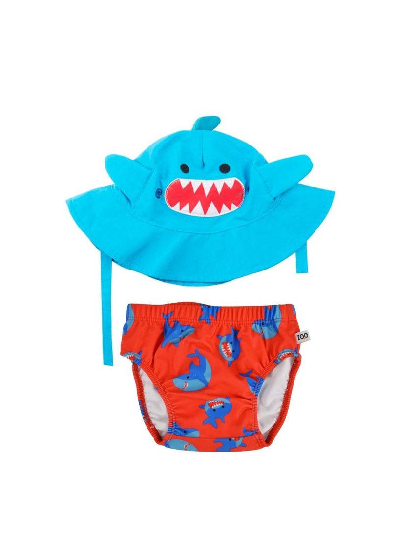 Zoocchini σετ μαγιό και καπέλο upf50+ sherman the shark 6-24 μηνών zoo12020 - Zoocchini