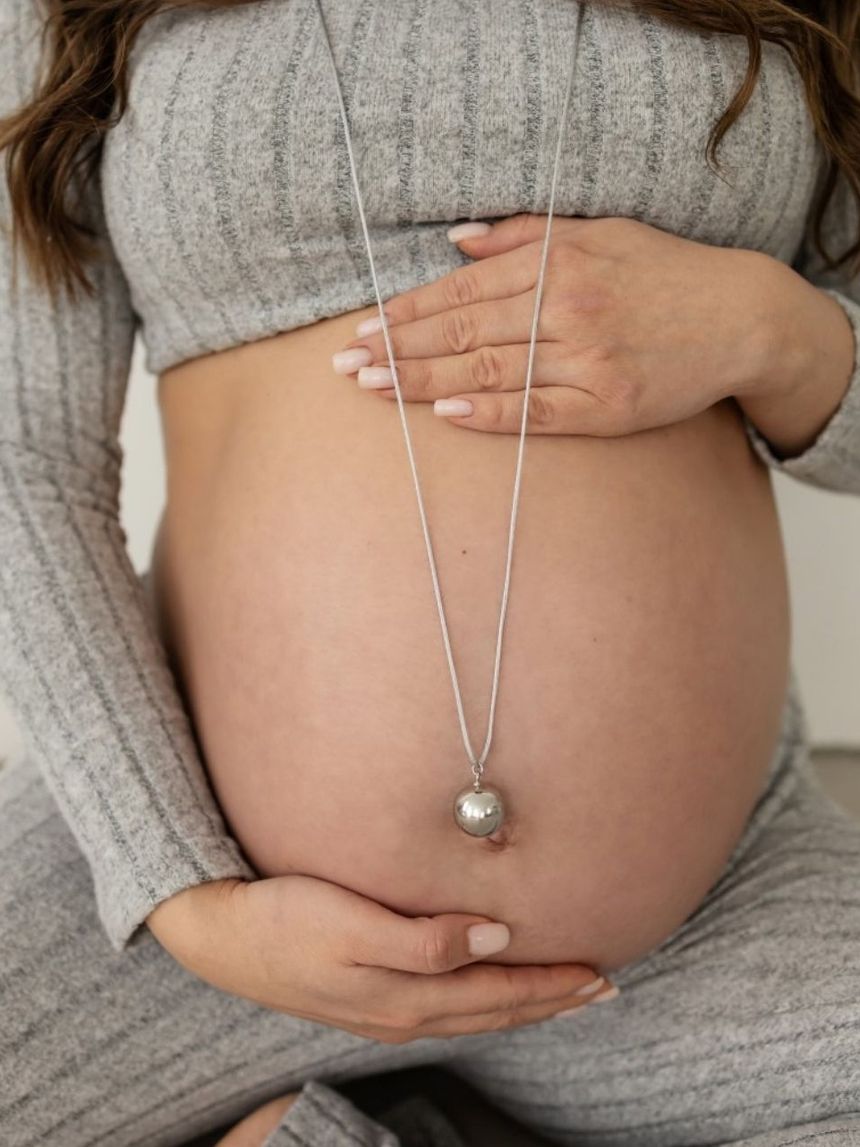 Proud mama μενταγιόν bola sofie silver grey pm-666 - Proud Mama