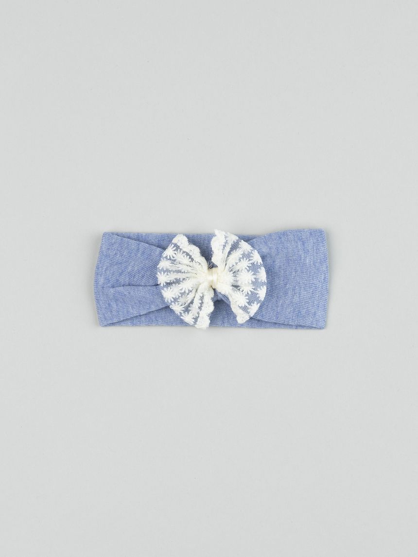 βρεφική κορδέλα μαλλιών μπλε με φιογκάκι για κορίτσι - Prénatal