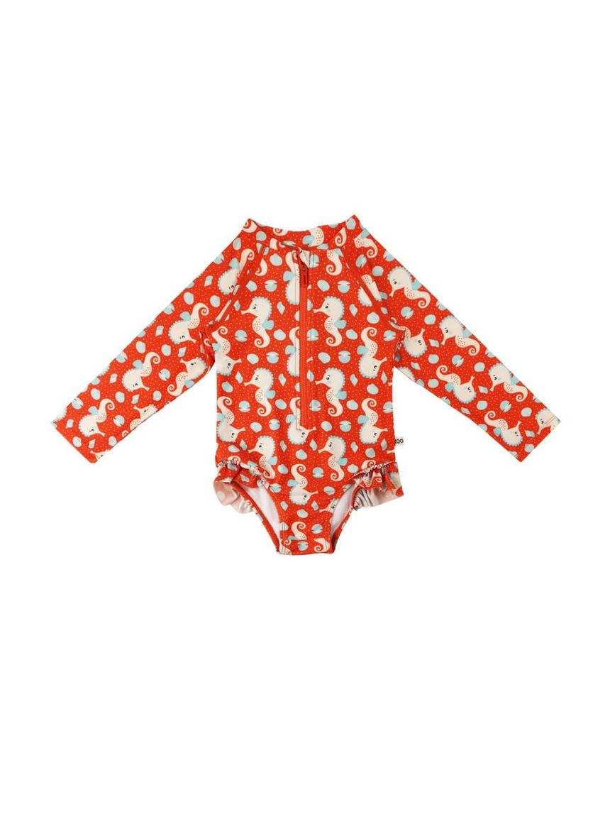 Zoocchini ολόσωμο μαγιό με μανίκια uv sally the seahorse zoo12604 - Zoocchini