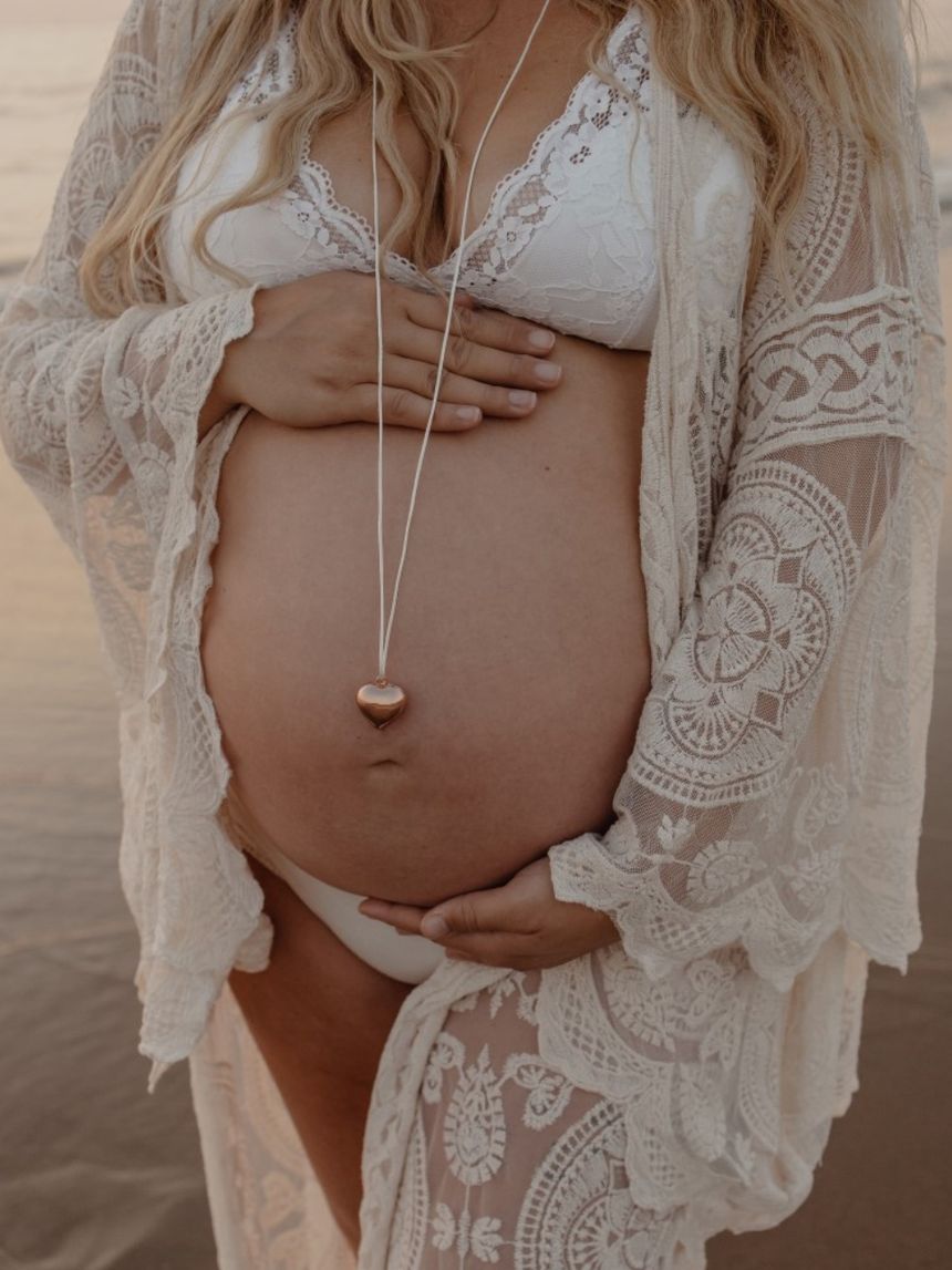 Proud mama μενταγιόν bola sofie rose gold καρδιά pm-670 - Proud Mama