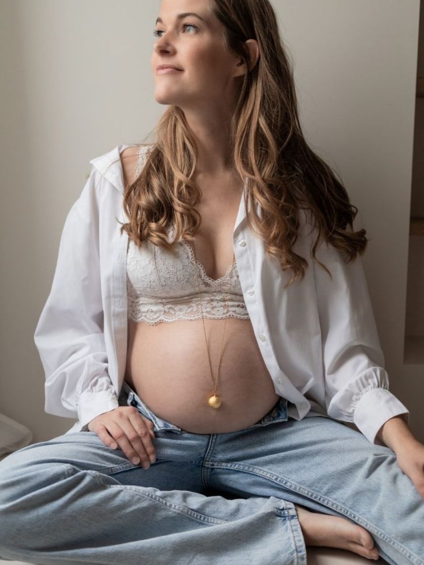 Proud mama μενταγιόν bola luna rose gold pm-572 - Proud Mama
