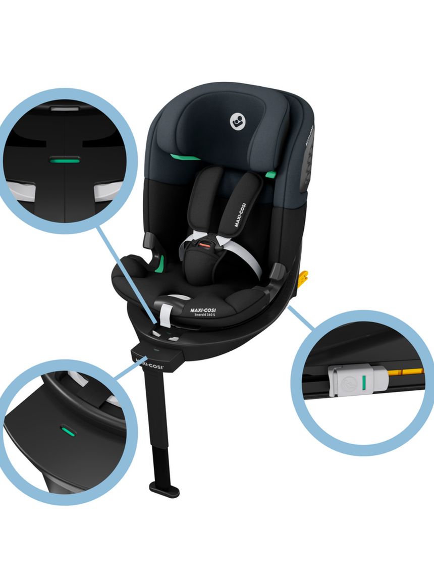 Maxi-cosi κάθισμα αυτοκινήτου emerald 360° s i-size (40-150cm) tonal black - Maxi-Cosi
