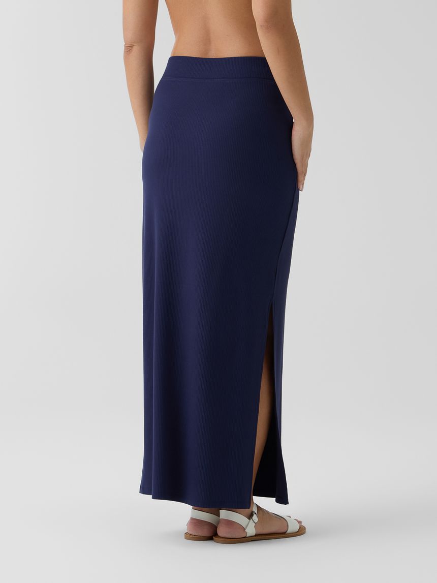 γυναικεία φούστα εγκυμοσύνης ριμπ μπλε - Prénatal