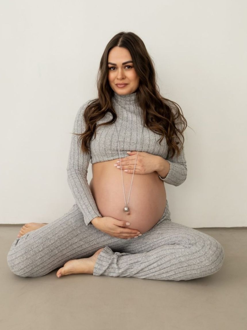 Proud mama μενταγιόν bola sofie silver grey pm-666 - Proud Mama