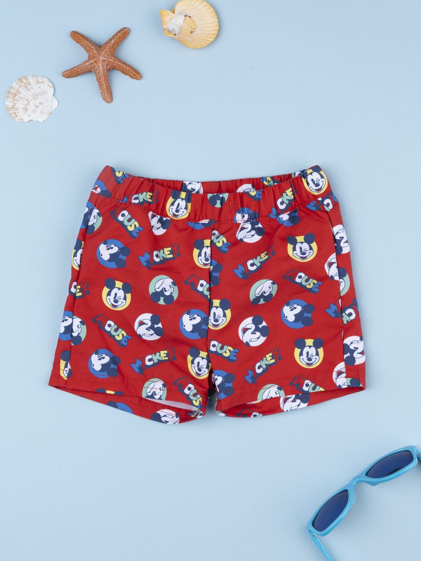 βρεφικό μαγιό boxer κόκκινο mickey για αγόρι - Prénatal