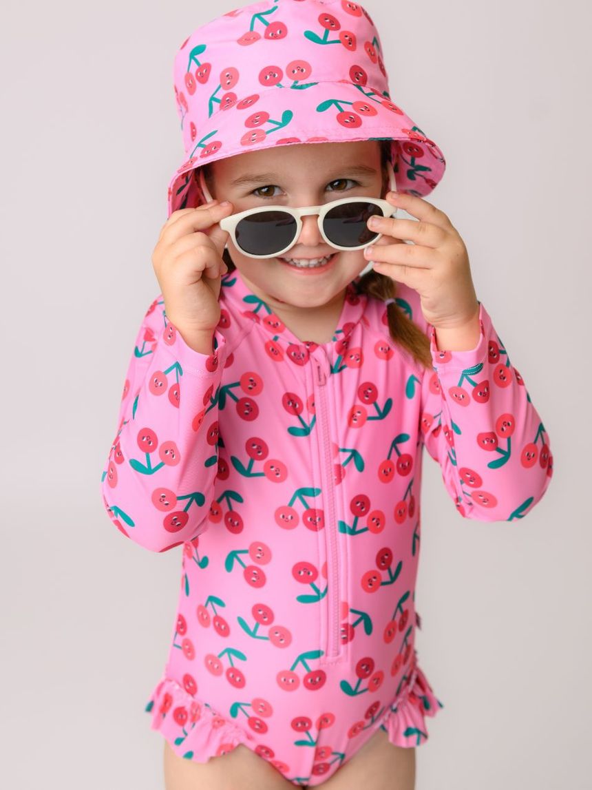 Zoocchini ολόσωμο μαγιώ με μανίκια uv cherry zoo12605 - Zoocchini