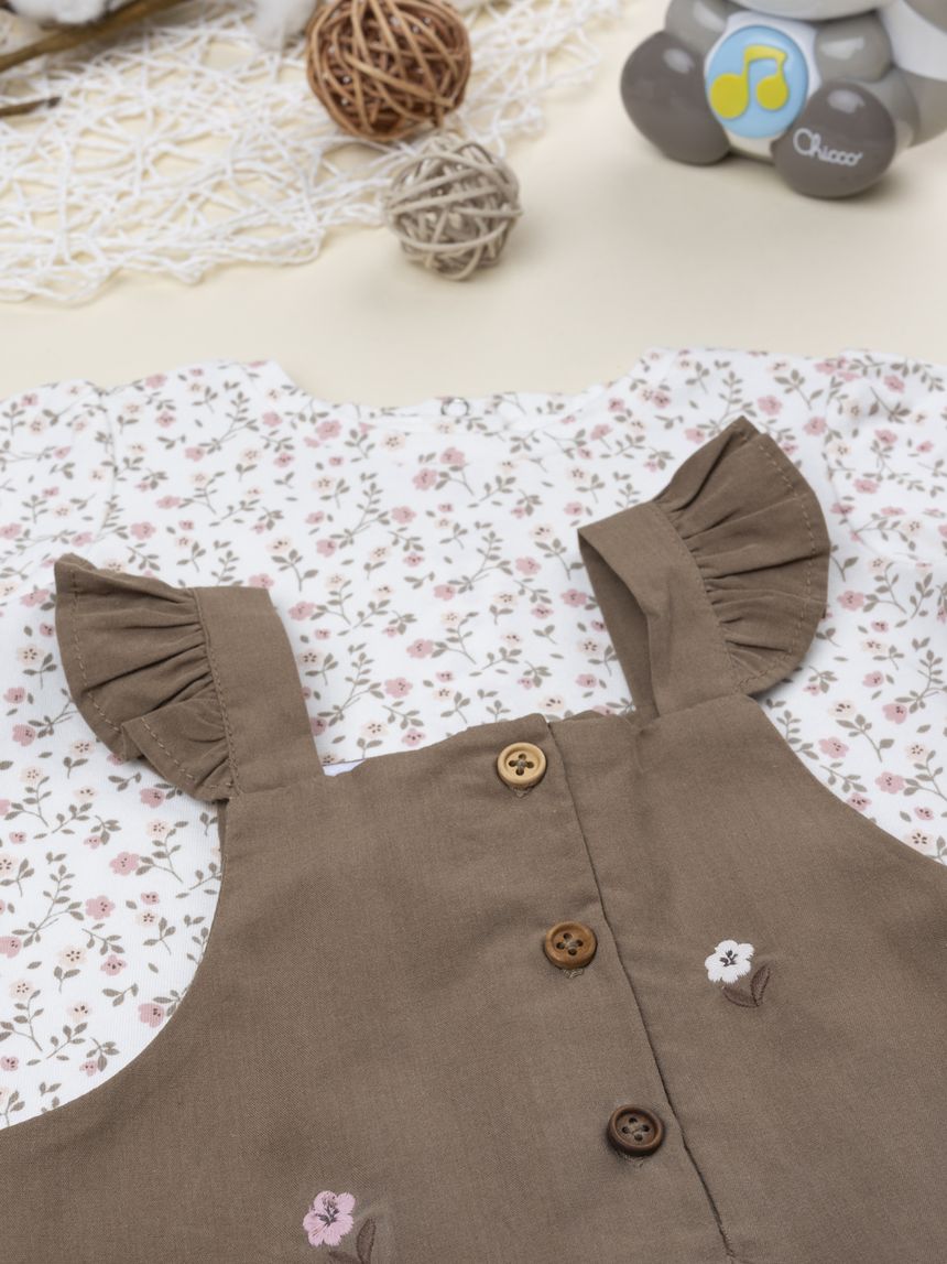 βρεφικό σετ t-shirt και σαλοπέτα wood για κορίτσι - Prénatal