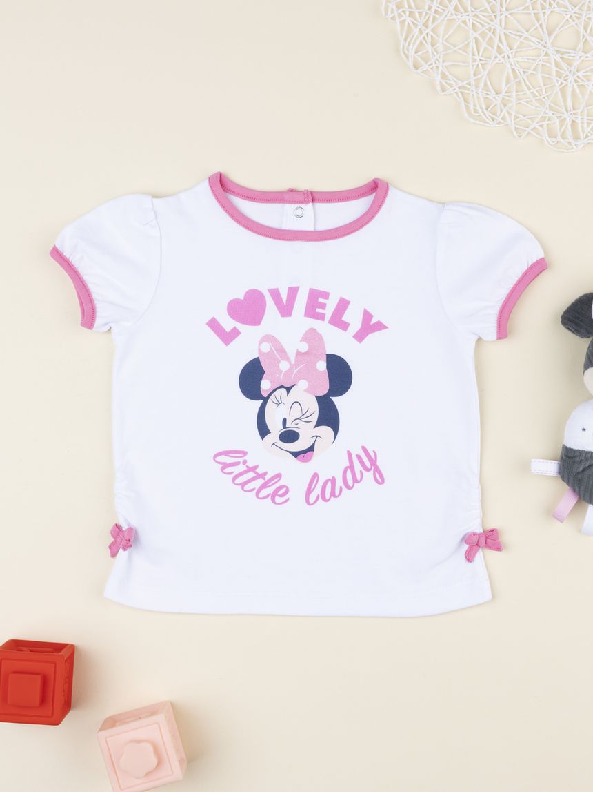 βρεφικό t-shirt λευκό minnie για κορίτσι - Prénatal