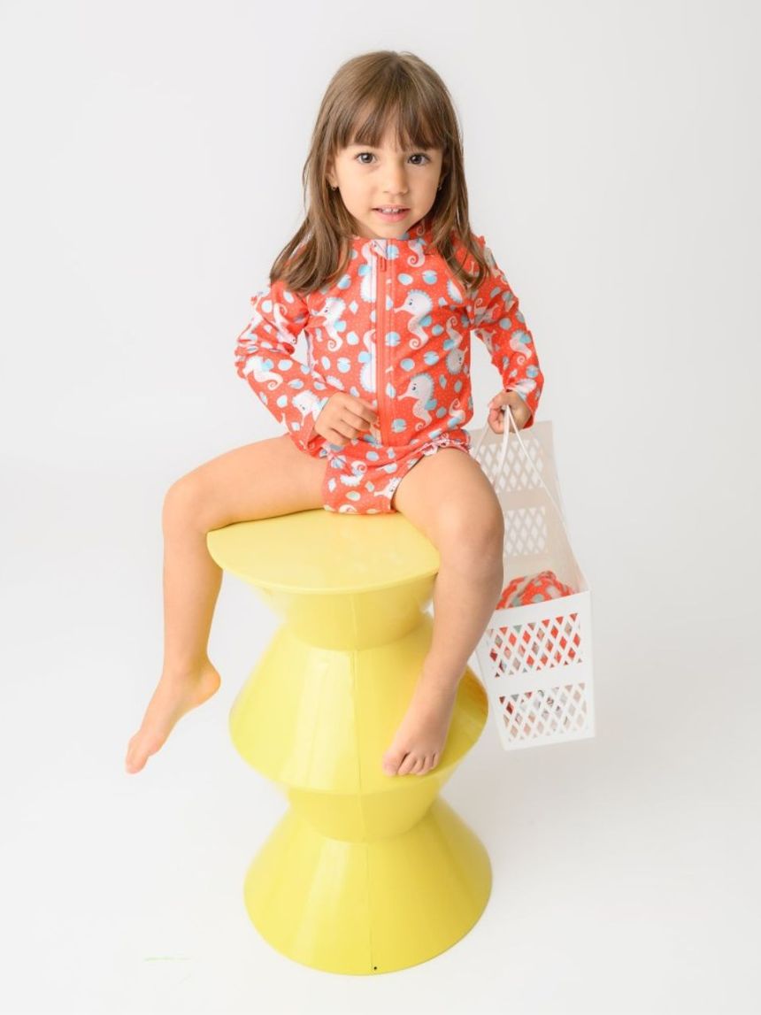 Zoocchini ολόσωμο μαγιό με μανίκια uv sally the seahorse zoo12604 - Zoocchini