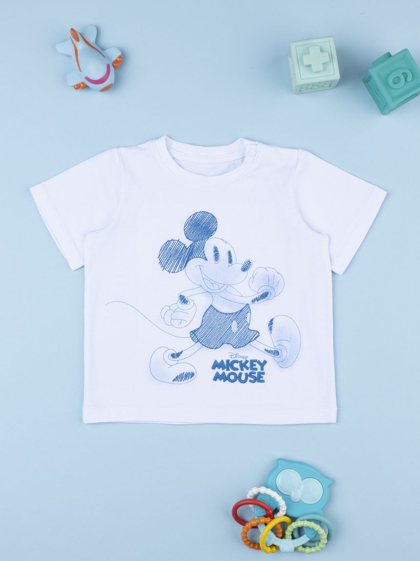 βρεφικό t-shirt λευκό mickey για αγόρι - Prénatal