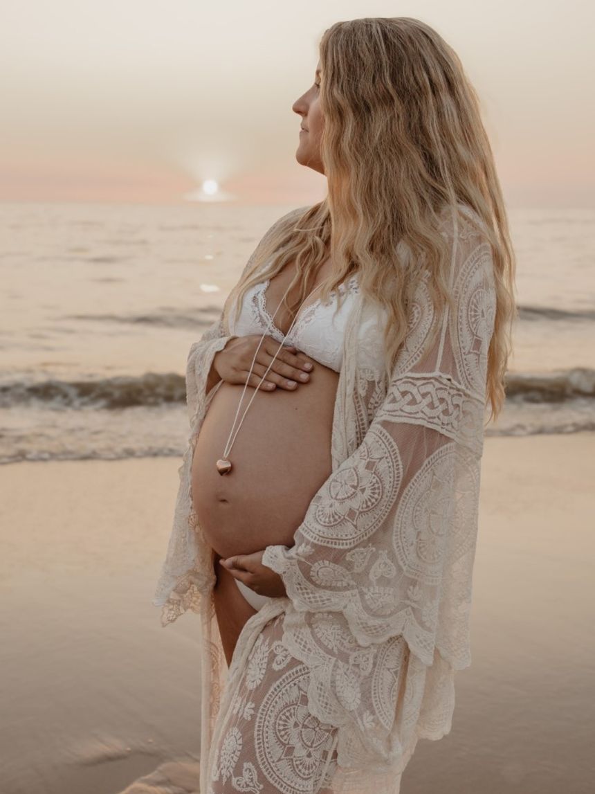 Proud mama μενταγιόν bola sofie rose gold καρδιά pm-670 - Proud Mama