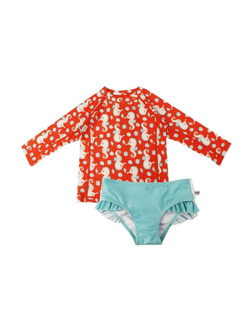 Zoocchini σετ uv μαγιό και μπλούζα sally the seahorse zoo16409 - Zoocchini