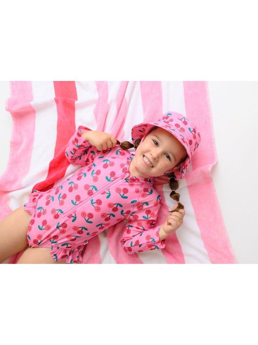 Zoocchini ολόσωμο μαγιώ με μανίκια uv cherry zoo12605 - Zoocchini