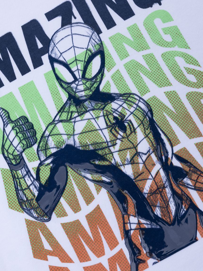 παιδικό t-shirt λευκό spiderman για αγόρι - Prénatal