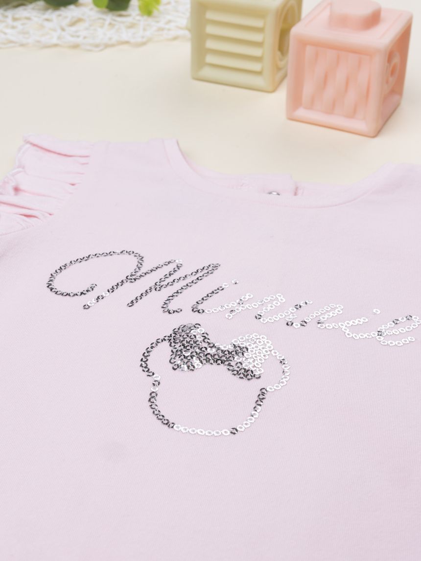 βρεφικό t-shirt ροζ minnie για κορίτσι - Prénatal