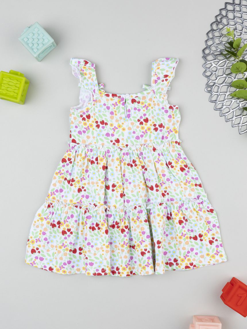 βρεφικό φόρεμα λευκό φλοράλ για κορίτσι - Prénatal