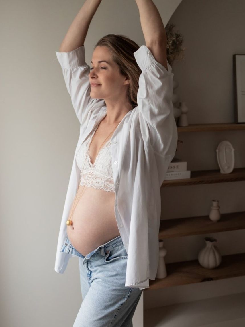 Proud mama μενταγιόν bola luna rose gold pm-572 - Proud Mama