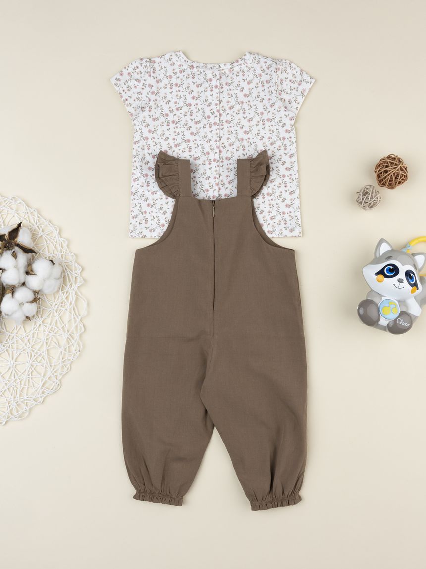 βρεφικό σετ t-shirt και σαλοπέτα wood για κορίτσι - Prénatal