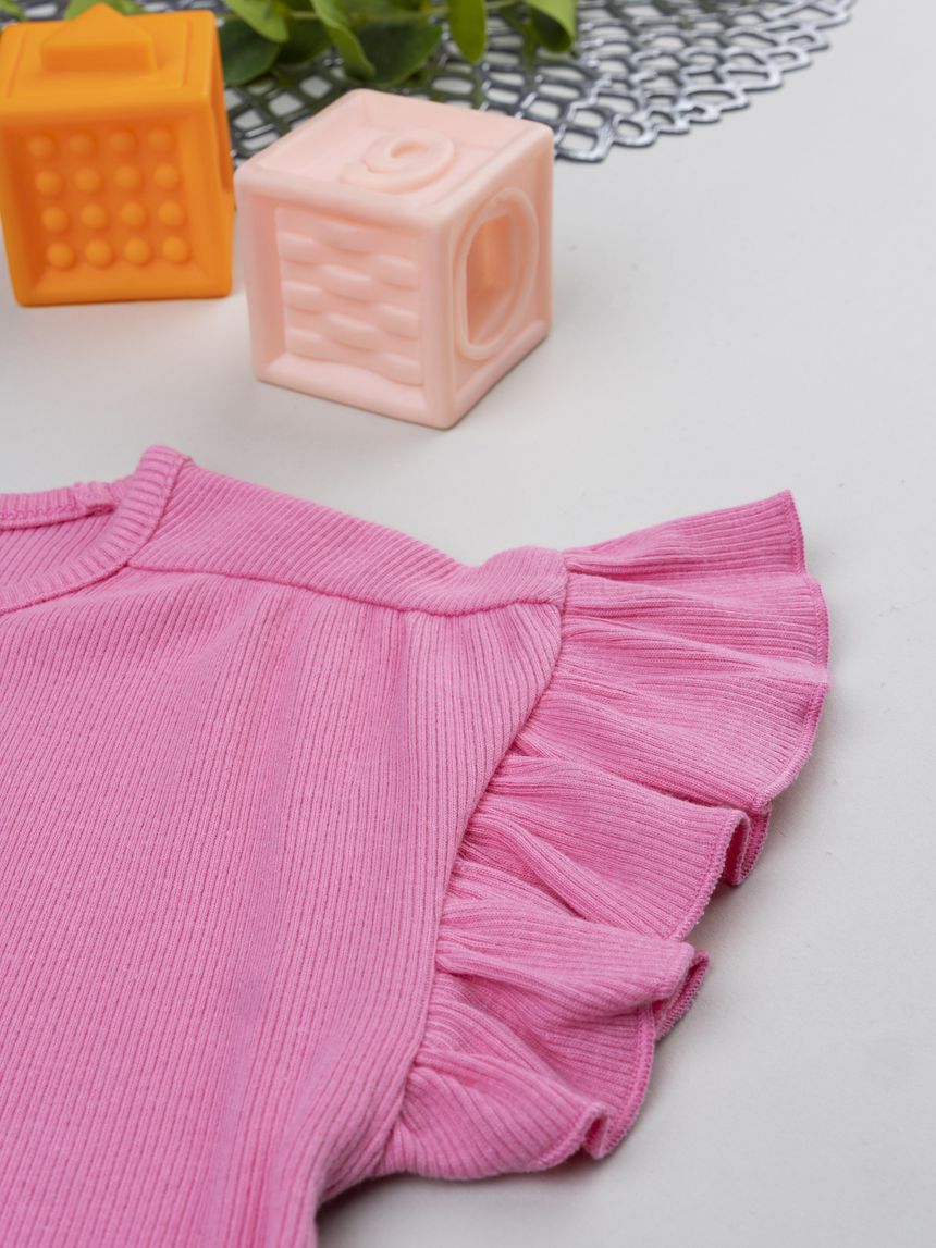 παιδικό φόρεμα ροζ με φράουλα για κορίτσι - Prénatal