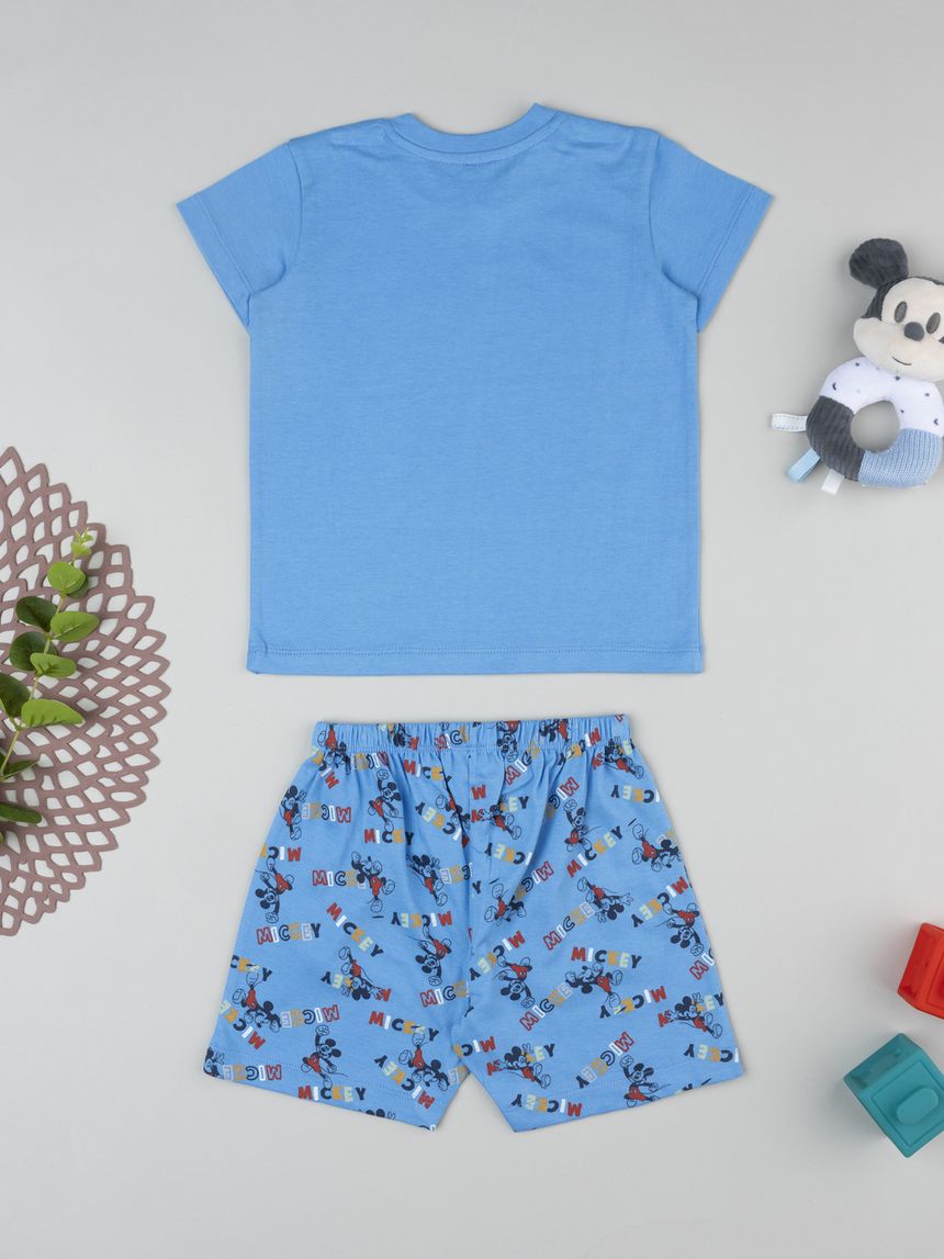βρεφική πιτζάμα γαλάζια mickey για αγόρι - Prénatal