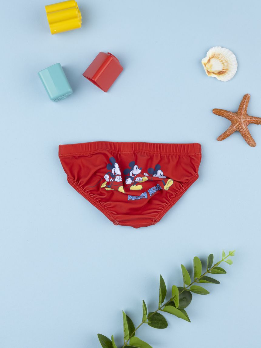 βρεφικό μαγιό σλιπ κόκκινο mickey για αγόρι - Prénatal