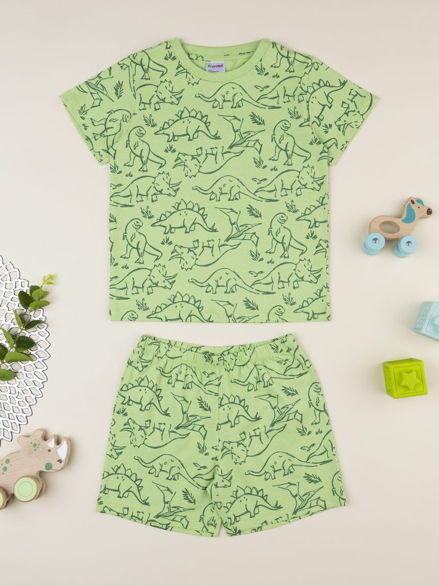 παιδική πιτζάμα πράσινη dino για αγόρι - Prénatal