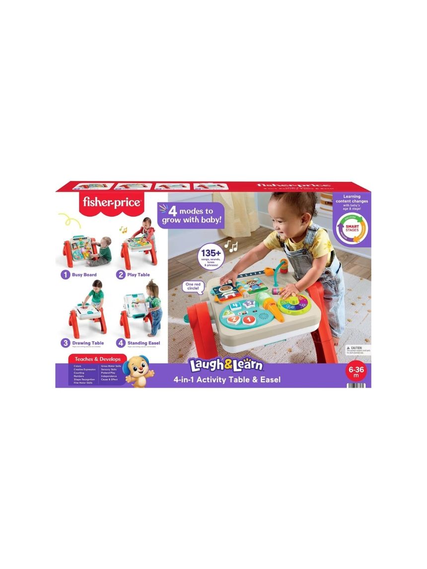 Fisher-price παίζω & μαθαίνω εκπαιδευτικό τραπέζι-πίνακας 4 σε 1 jlm96 - Fisher-Price