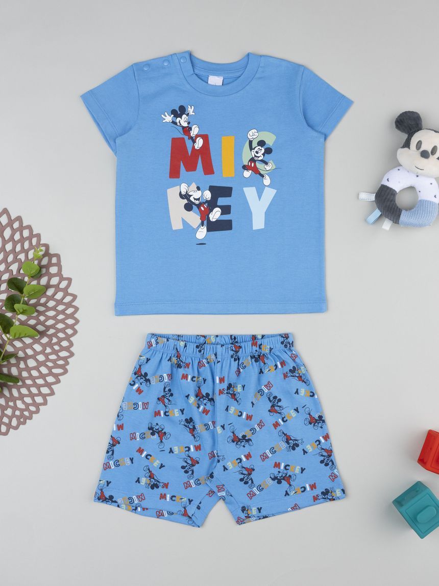 βρεφική πιτζάμα γαλάζια mickey για αγόρι - Prénatal