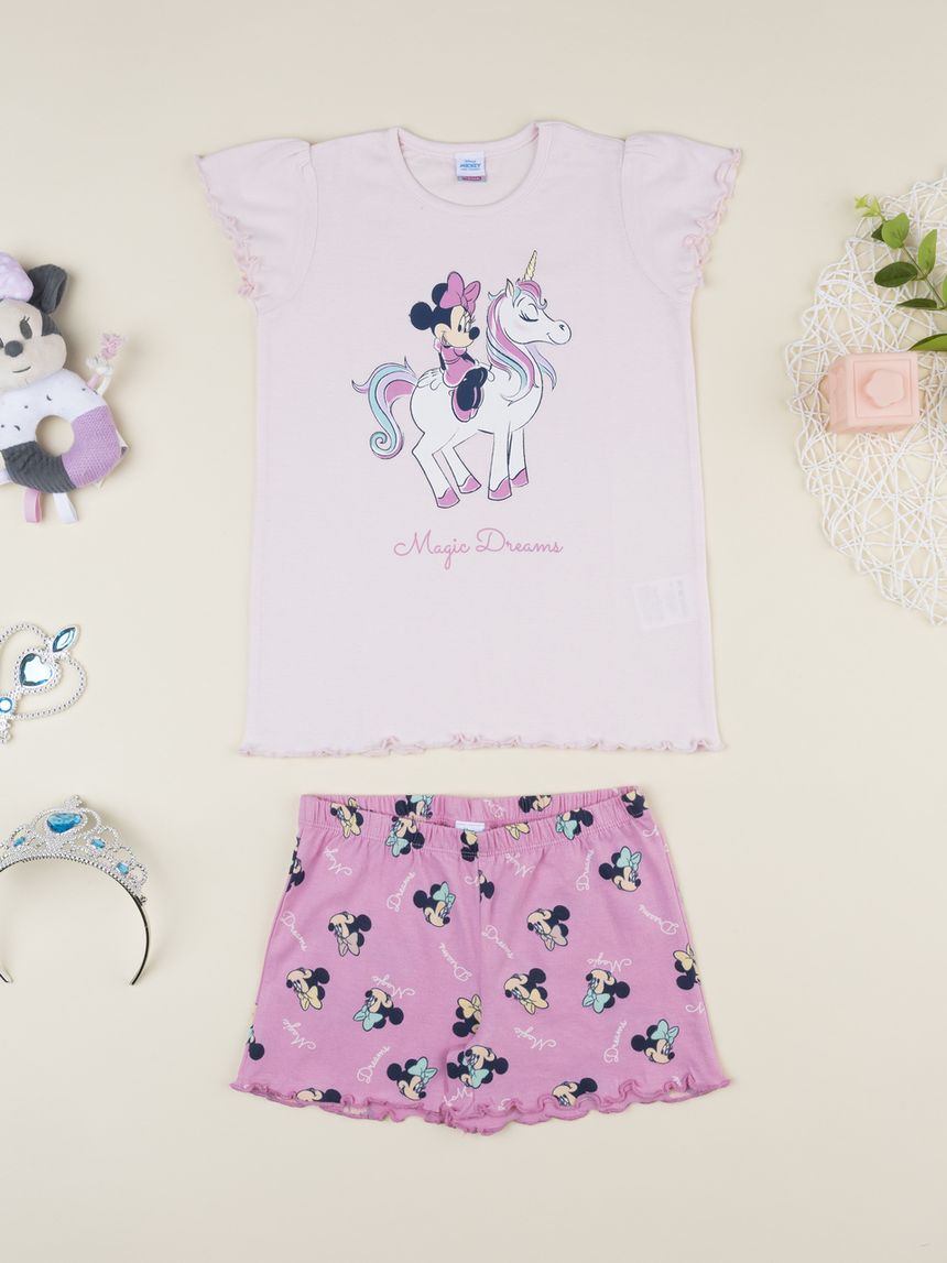 παιδική πιτζάμα ροζ minnie για κορίτσι - Prénatal