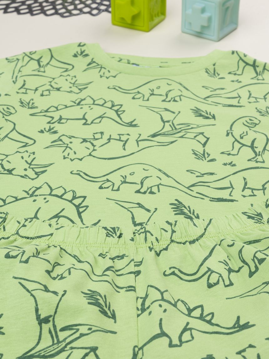 παιδική πιτζάμα πράσινη dino για αγόρι - Prénatal