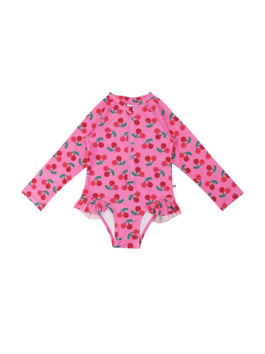 Zoocchini ολόσωμο μαγιώ με μανίκια uv cherry zoo12605 - Zoocchini