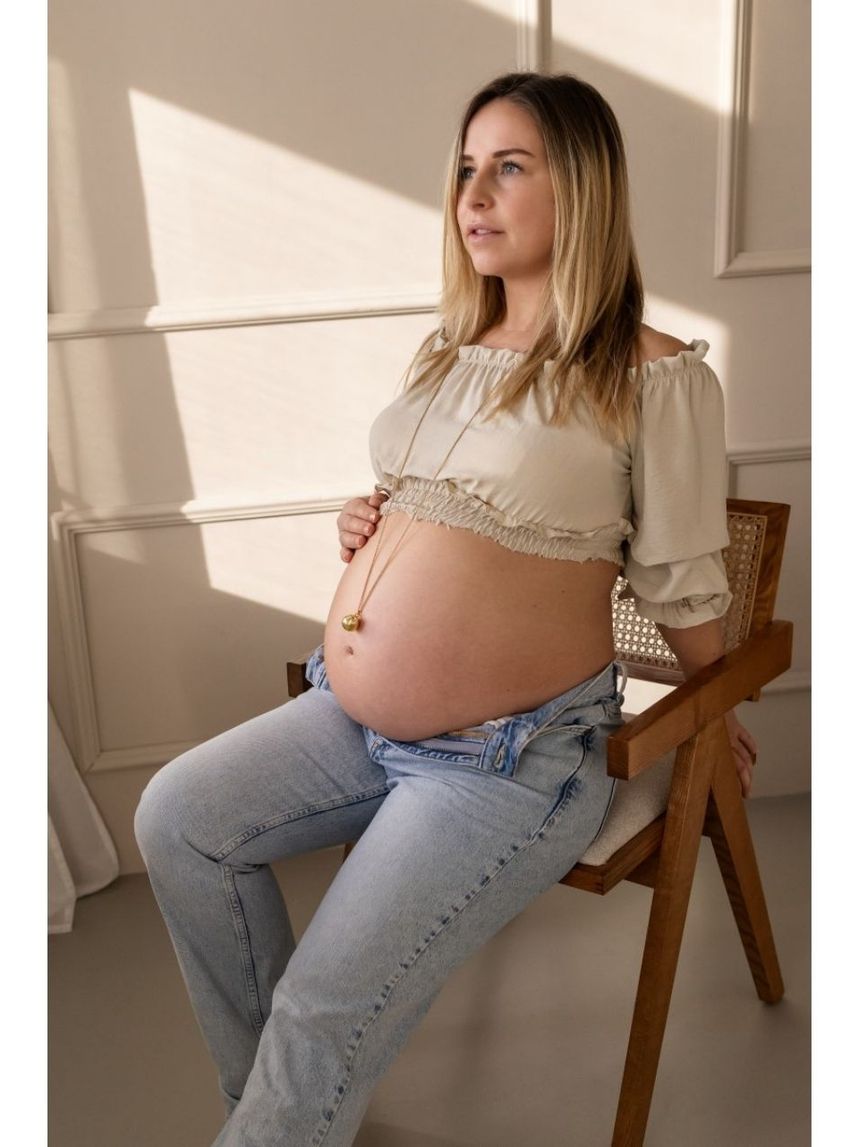 Proud mama μενταγιόν bola eva babybell glowing πατουσάκια pink pm-617 - Proud Mama