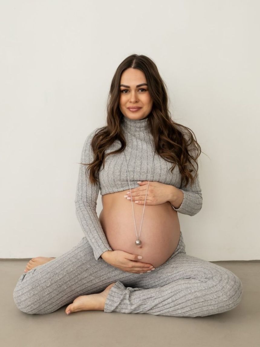 Proud mama μενταγιόν bola sofie silver grey pm-666 - Proud Mama