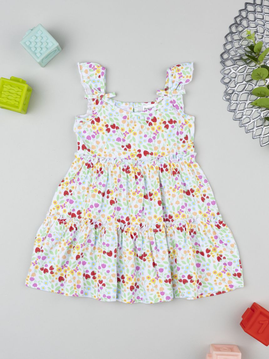 βρεφικό φόρεμα λευκό φλοράλ για κορίτσι - Prénatal