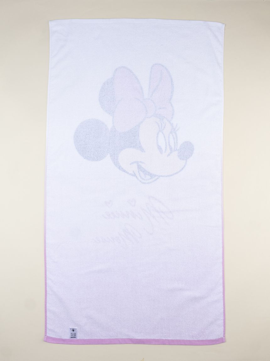 παιδική πετσέτα θαλάσσης ροζ minnie για κορίτσι - Prénatal