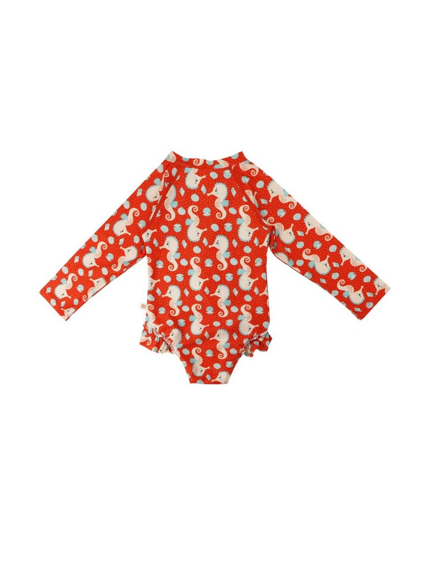 Zoocchini ολόσωμο μαγιό με μανίκια uv sally the seahorse zoo12604 - Zoocchini