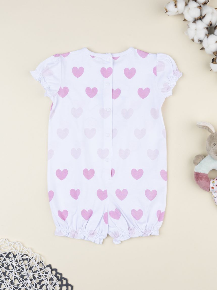 βρεφική ολόσωμη πιτζάμα λευκή minnie για κορίτσι - Prénatal