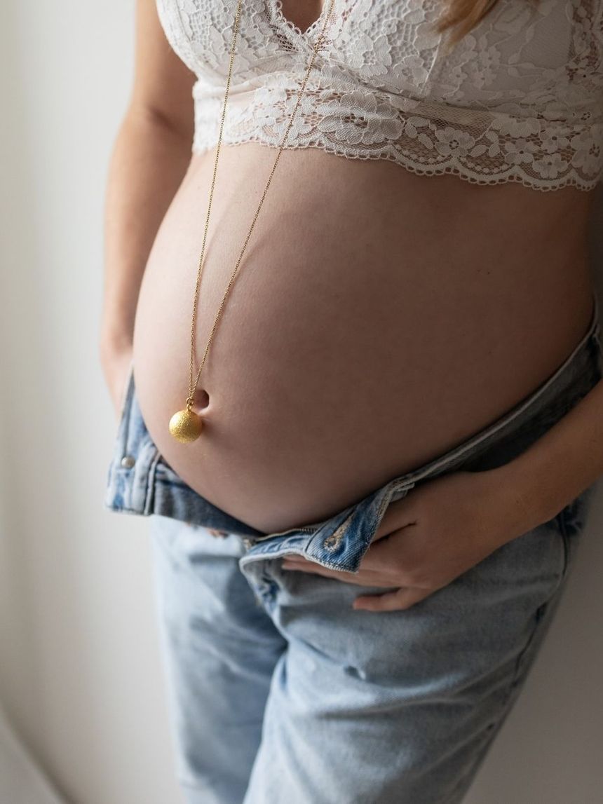 Proud mama μενταγιόν bola luna rose gold pm-572 - Proud Mama