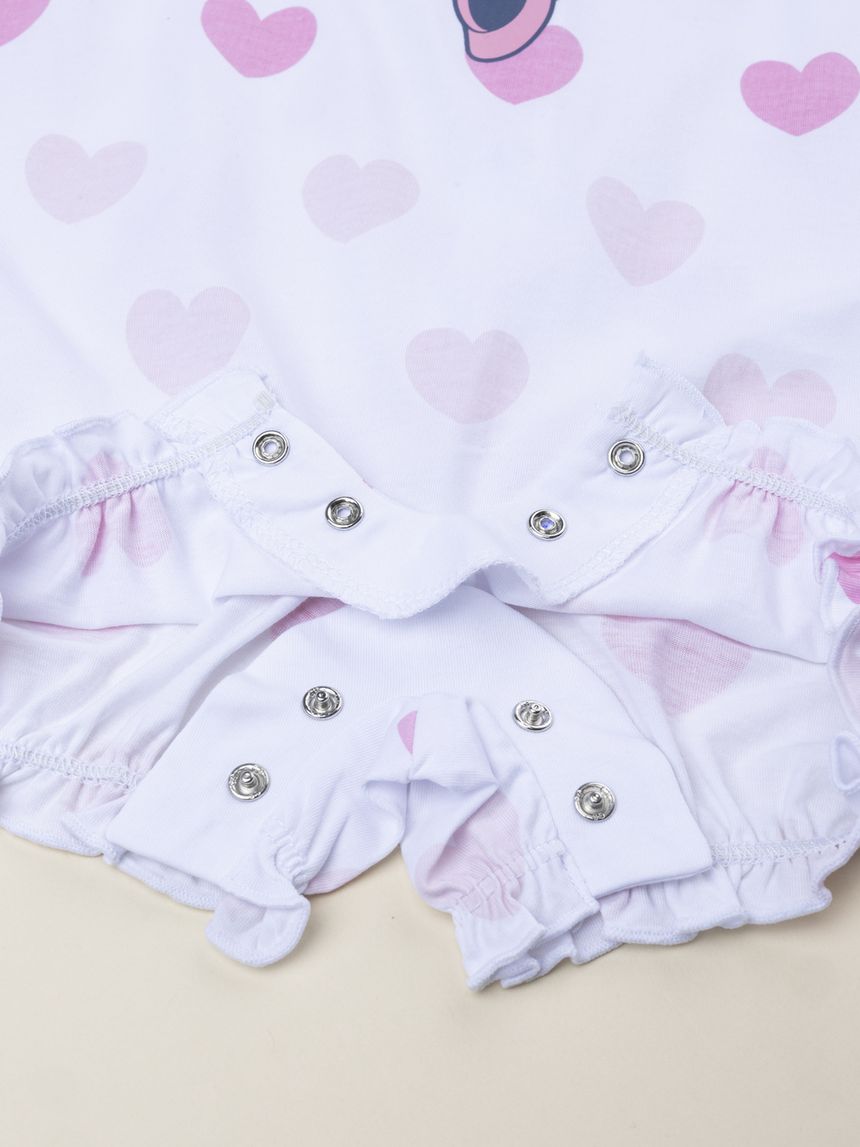 βρεφική ολόσωμη πιτζάμα λευκή minnie για κορίτσι - Prénatal