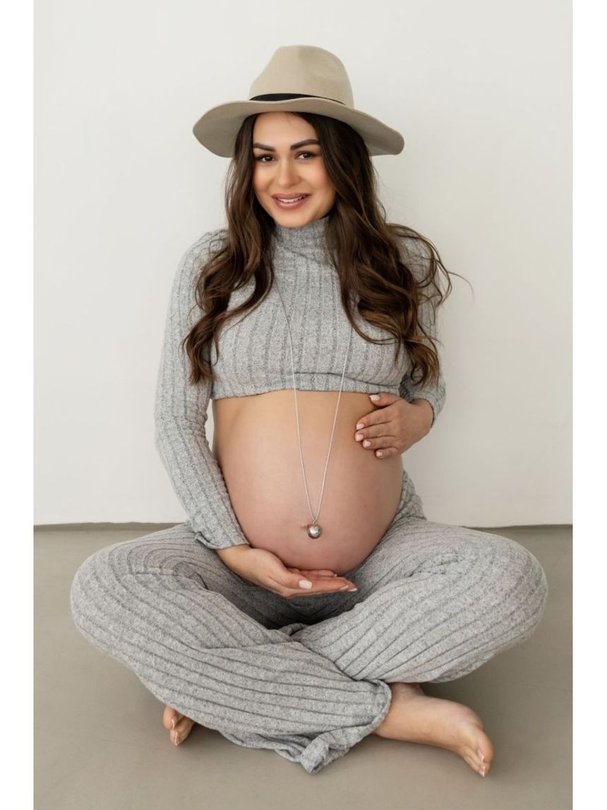 Proud mama μενταγιόν bola sofie silver grey pm-666 - Proud Mama