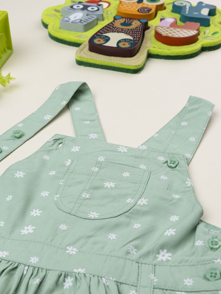 βρεφική ολόσωμη φόρμα φιστικί φλοράλ για κορίτσι - Prénatal