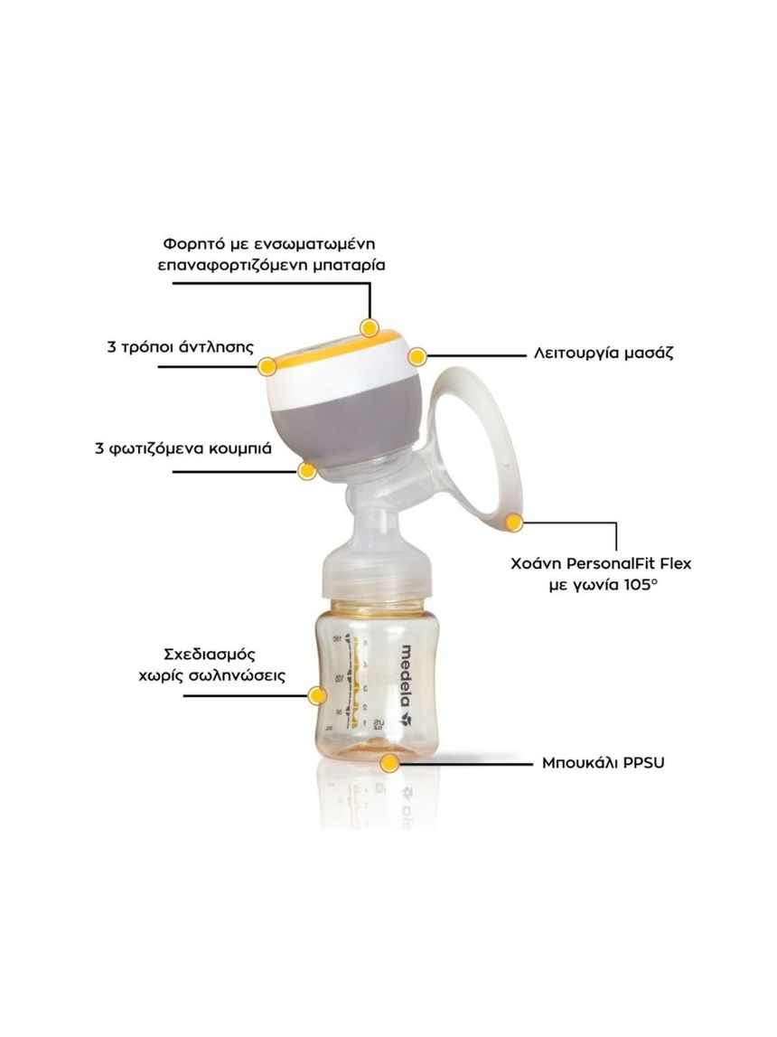 Medela ηλεκτρικό θήλαστρο μονό επαναφορτιζόμενο easy - Medela