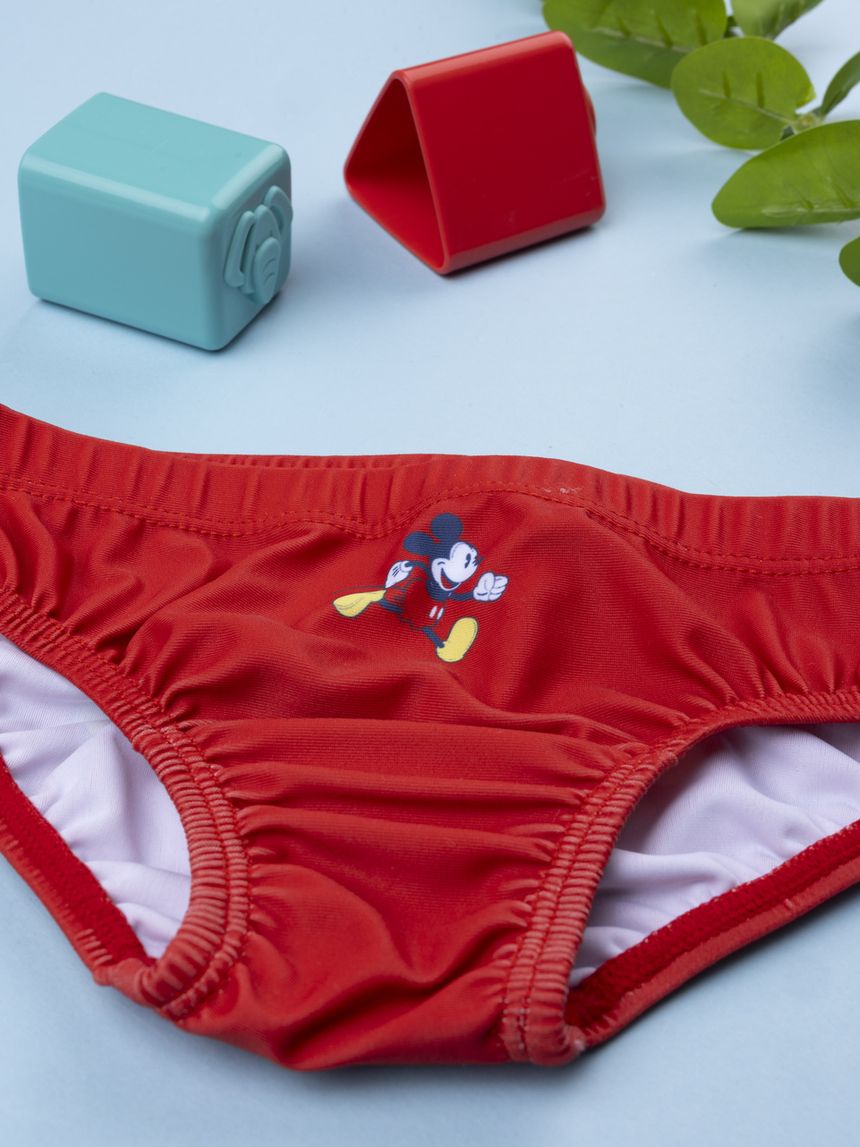 βρεφικό μαγιό σλιπ κόκκινο mickey για αγόρι - Prénatal