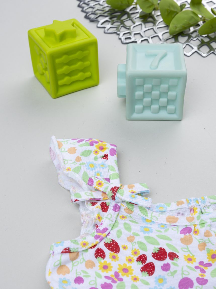 βρεφικό φόρεμα λευκό φλοράλ για κορίτσι - Prénatal