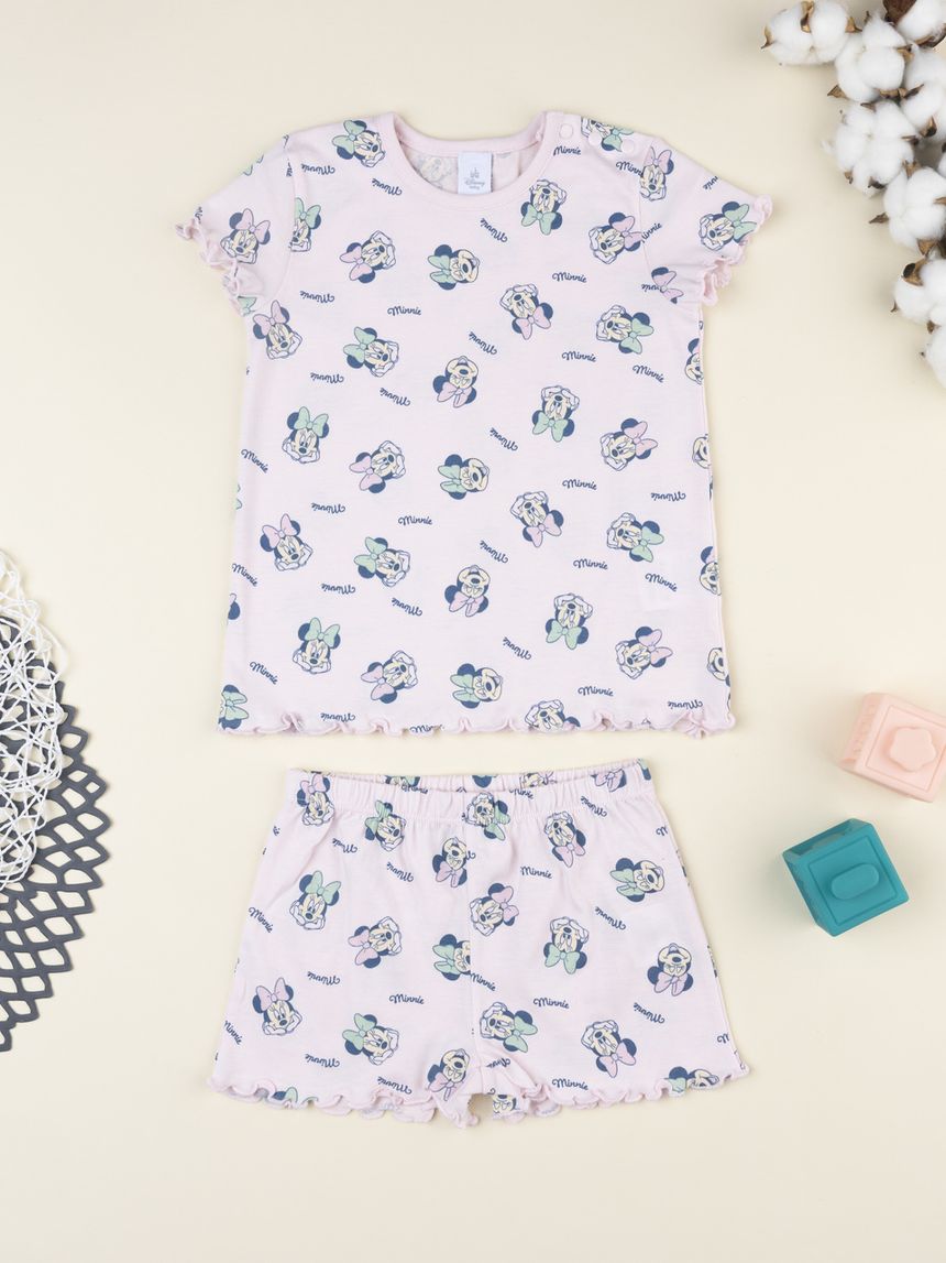 βρεφική πιτζάμα ροζ minnie για κορίτσι - Prénatal