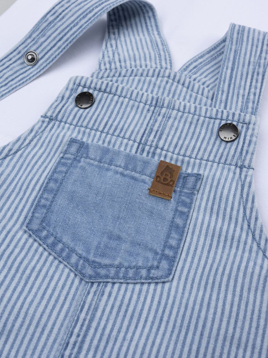 βρεφικό σετ t-shirt και τζιν σαλοπέτα για αγόρι - Prénatal