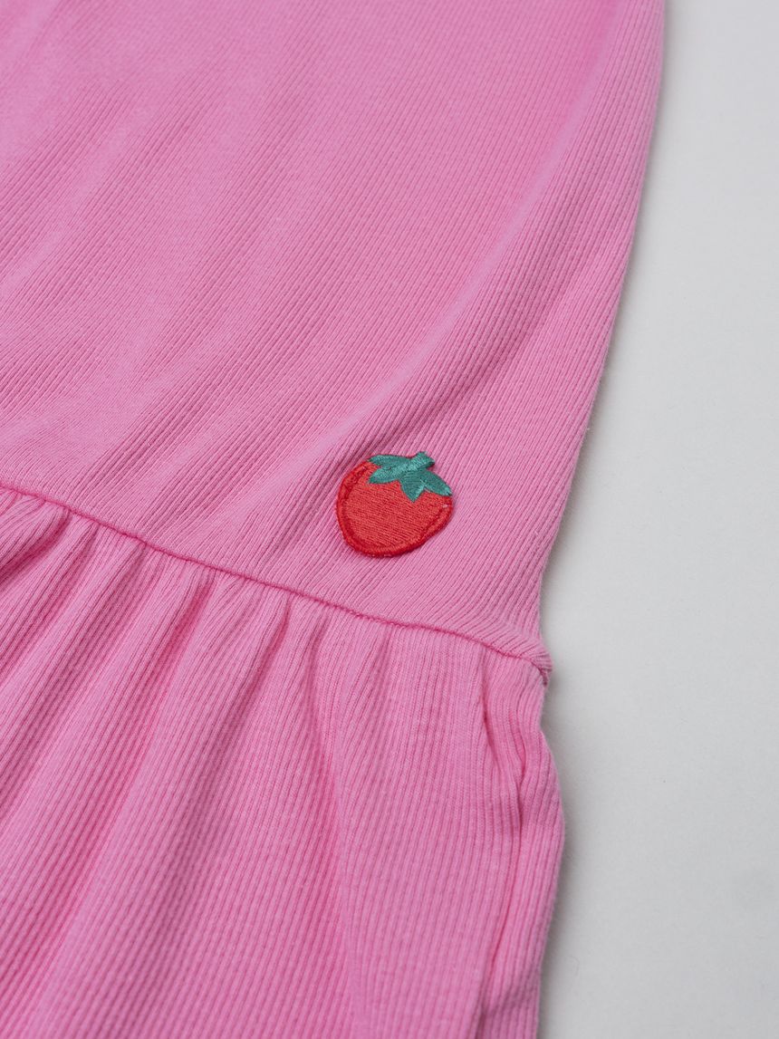 παιδικό φόρεμα ροζ με φράουλα για κορίτσι - Prénatal