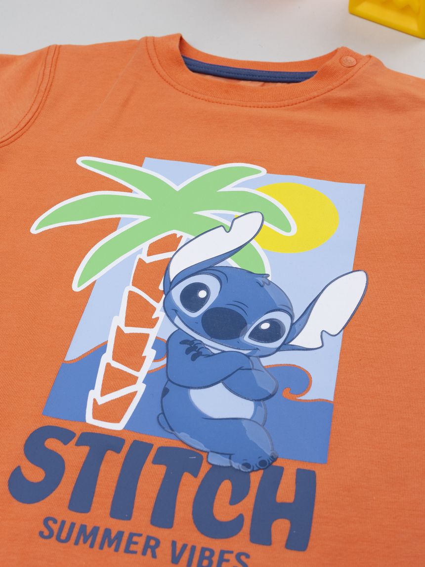 βρεφικό σετ t-shirt και σορτσάκι stitch για αγόρι - Prénatal